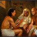 Joseph in prison with the cupbearer and the baker
